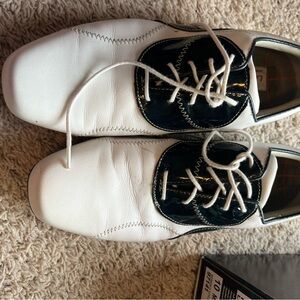 Stylish White and Black footjoy woman’s golf Shoes